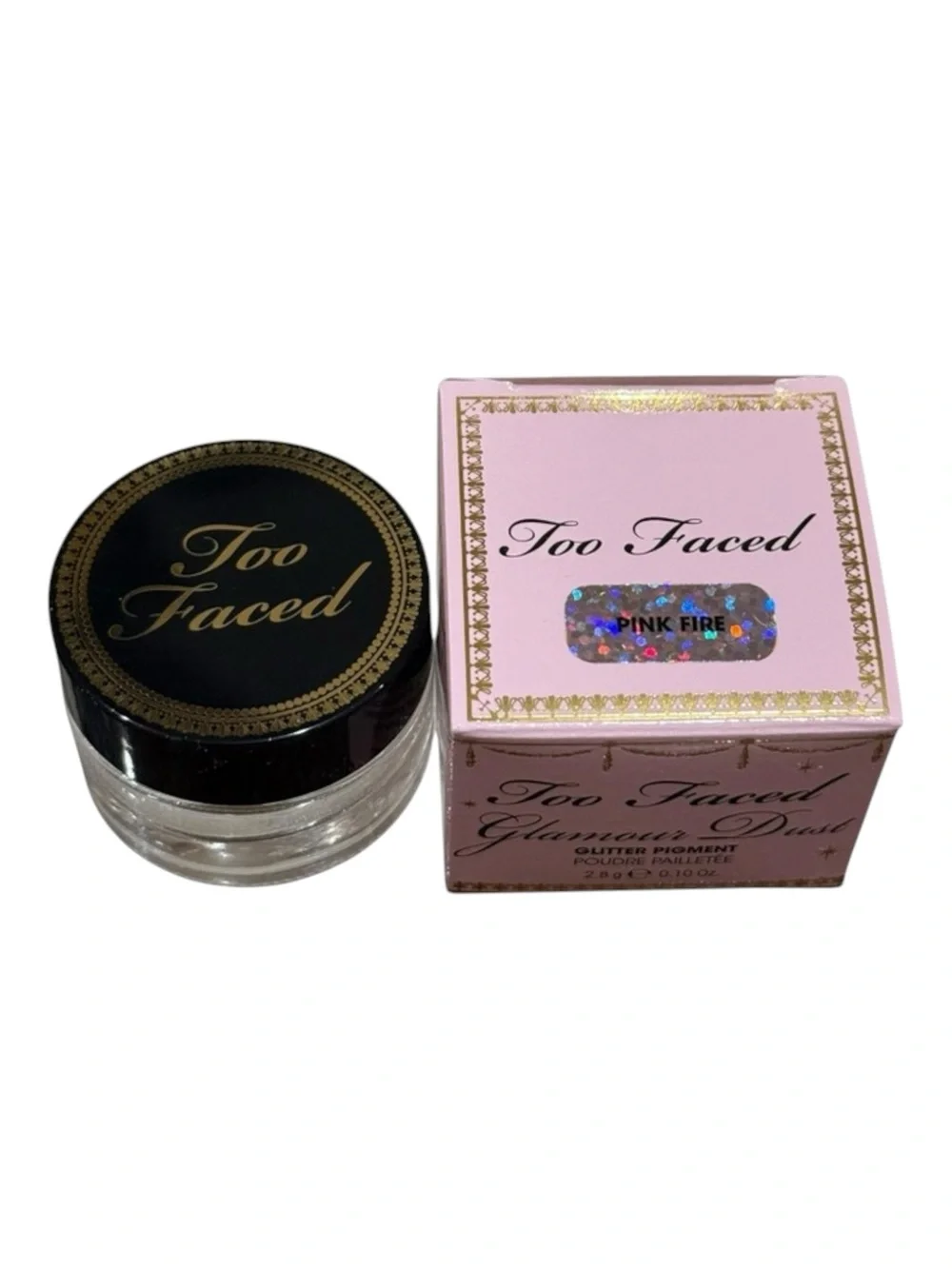 Deadstock: new Too Faced 𒀭Glamour Dust Pigment Powder 𒀭Pink Fire 𒀭in box 𒀭